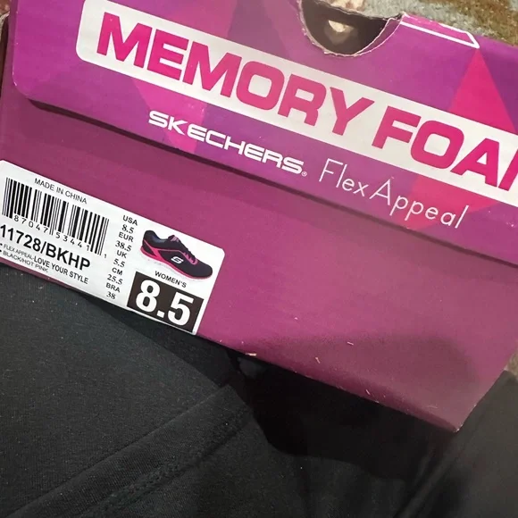 Black and Pink Mesh Athletic Shoes with Cushioned Sole. Excellent condition. - Picture 6 of 8